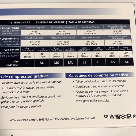 ✨SIGVARIS Sea Island Cotton Medical Socks Compression Socks Sz SL - Picture 6 of 6